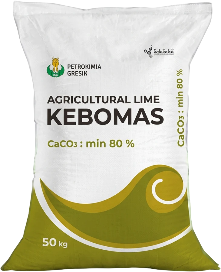 Kebomas agricultural lime sample bag (example packaging)